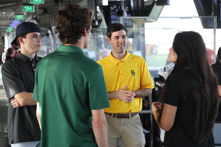 Baylor Admissions Counselors talking with students